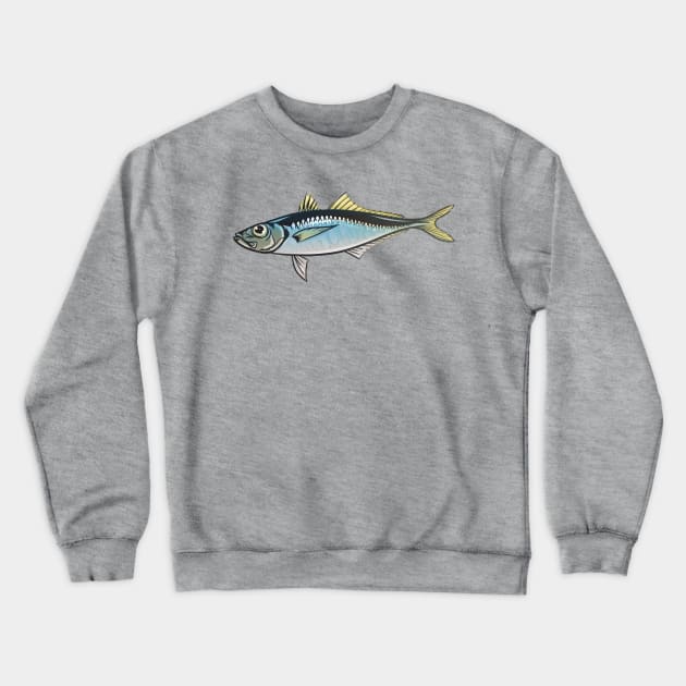 Fish-3 Horse Mackerel Crewneck Sweatshirt by Komigato